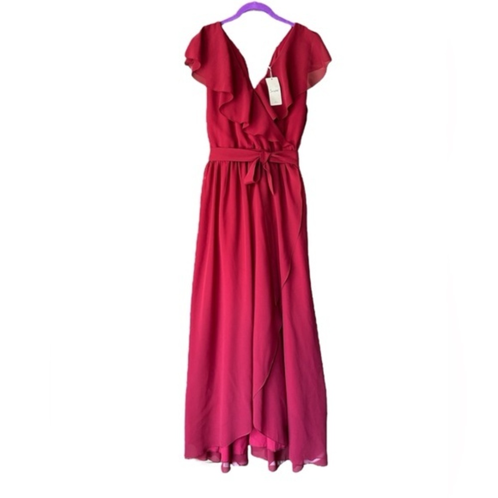 Women's Summer Maxi Dress with Ruffles and Wrap Size XL